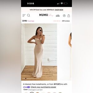 Show me your mumu Tuscany Maxi Slip Dress